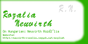 rozalia neuvirth business card